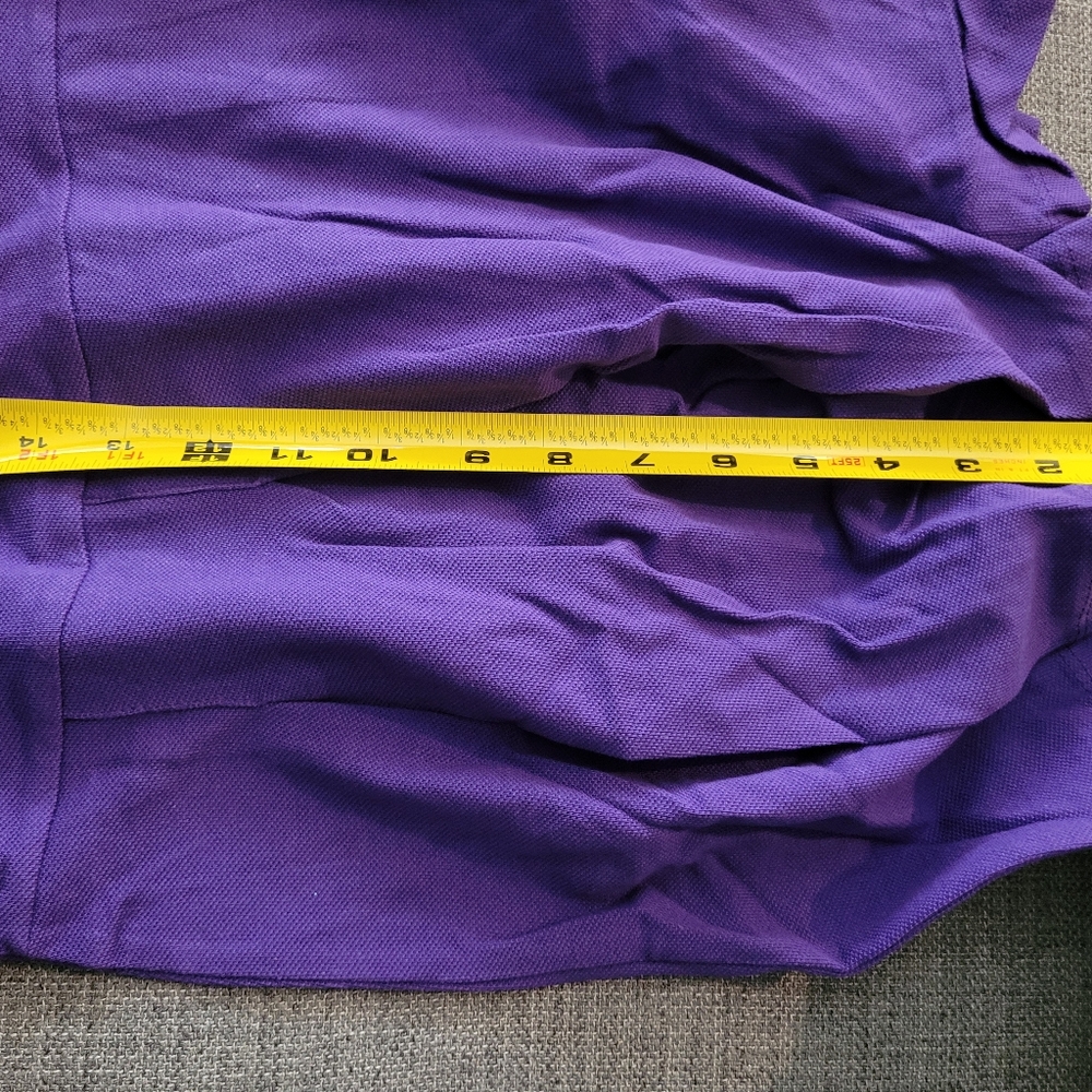 Lands End Girls Short Sleeve Polo Mesh Dress at Knee Size 14 - Purple - Picture 5 of 9
